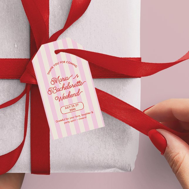Étiquettes-cadeau Merci de Fête des mariées de Bachelorette (Créateur téléchargé)