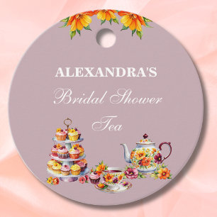 Étiquettes Cadeau Merci de Fête des mariées de thé floral Lilac