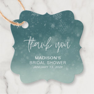 Étiquettes Cadeau Merci de Fête des mariées Little Snowflake