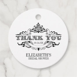 Étiquettes Cadeau Merci de Fête des mariées vintage