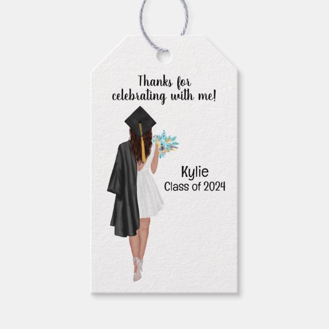 Étiquettes-cadeau Merci de graduation personnalisée Favoriser les ét (Devant)