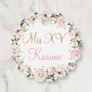 Étiquettes Cadeau Merci de la Quinceanera