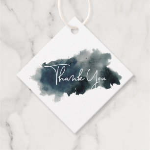 Étiquettes Cadeau Merci de lavage d'encre minimaliste