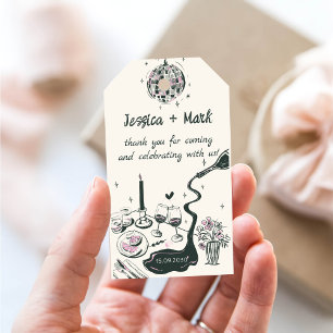 Étiquettes-cadeau Merci de Mariage de à main fantaisie Disco