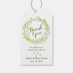 Étiquettes-cadeau Merci de Mariage de  fleuri