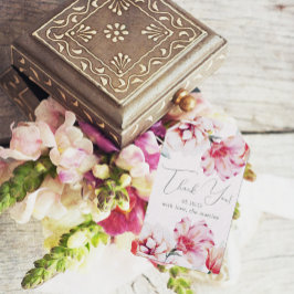 Étiquettes-cadeau Merci de Mariage floral de lavande coupée