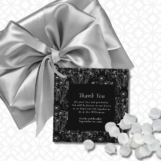 Étiquettes Cadeau Merci de Mariage noir noir noir noir
