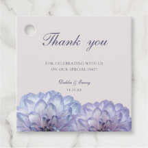 Merci de Mariage rose rose pâle bleu poussiéreux