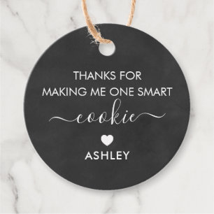 Étiquettes Cadeau Merci de me rendre un Smart Cookie Chalkboard