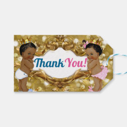 Étiquettes-cadeau Merci de Parties scintillant Prince/Princesse d'Af