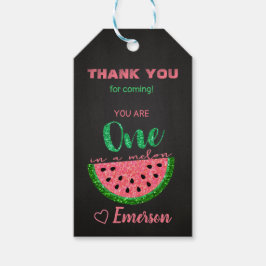 Étiquettes-cadeau Merci de pastèque en faveur Tag, One in a melon