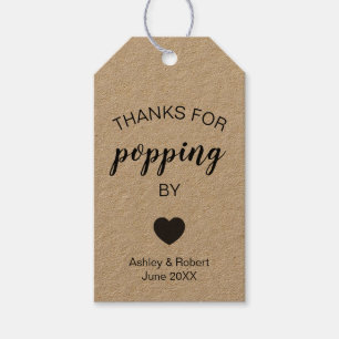 Étiquettes-cadeau Merci de Popping By Popcorn Favor