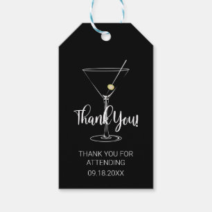 Étiquettes-cadeau Merci de verre Martini