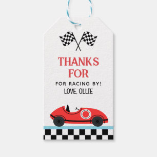 Étiquettes-cadeau Merci De Voiture Rouge Race Pour Racin By