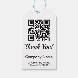 Étiquettes-cadeau Merci d'entreprise de code QR