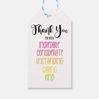 Étiquettes-cadeau merci d'être gentil