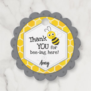 Étiquettes Cadeau Merci d'être ici - Bumble Bee