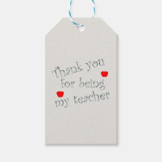 Étiquettes-cadeau Merci d'être mon enseignant Pommes rouges