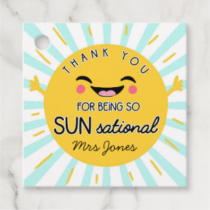 Étiquettes Cadeau merci d'être un bénévole sensationnel de sun key