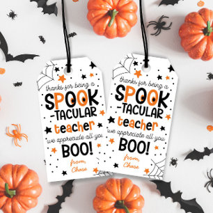 Étiquettes-cadeau Merci d'être un enseignant Spotacular halloween