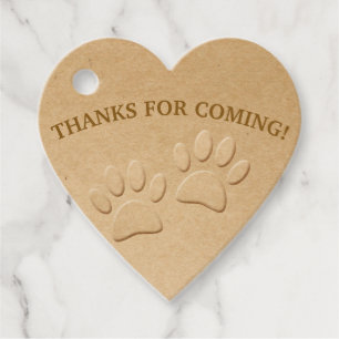 Étiquettes Cadeau Merci D'Être Venu Avec Des Pailles De Chien
