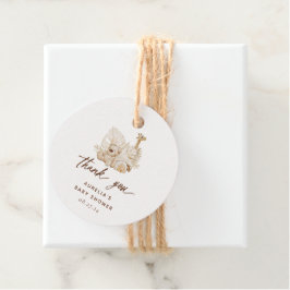 Étiquettes Cadeau Merci du Baby shower de la pouponnière Boho