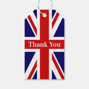 Étiquettes-cadeau Merci du drapeau Union Jack préféré