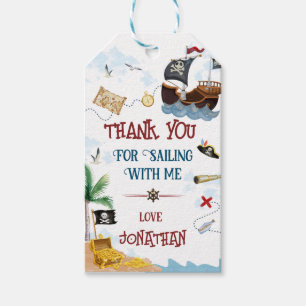 Étiquettes-cadeau Merci Enfants fête pirate Baby boy anniversaire