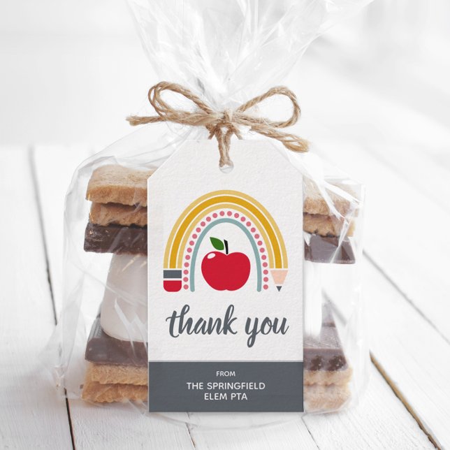 Étiquettes-cadeau Merci enseignant (Personalized teacher thank you gift tag)