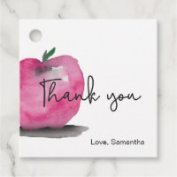 Merci Enseignant Rouge Pomme aquarelle