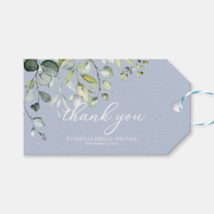 Étiquettes-cadeau Merci - Eucalyptus Aquarelle Verte Mignonne