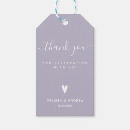 Étiquettes-cadeau Merci - Faveur de mariage de la lavande