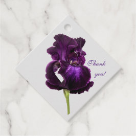 Étiquettes Cadeau Merci Favor Cartes Purple Iris
