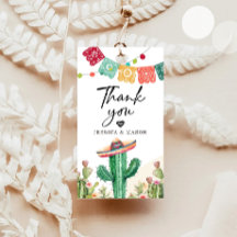Merci Fiesta Cactus Aquarelle Douche Favoriser