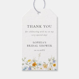Étiquettes-cadeau Merci Fleur sauvage délicat