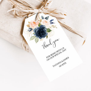 Étiquettes-cadeau Merci floral d'automne