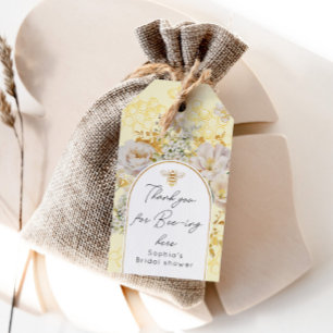 Étiquettes-cadeau Merci floral pour être ici douche nuptiale
