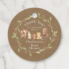 Étiquettes Cadeau Merci forestier enchanté