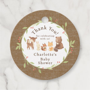 Étiquettes Cadeau Merci forestier enchanté