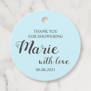 Étiquettes Cadeau Merci Garçon Bébé Pour Baby shower De Douche