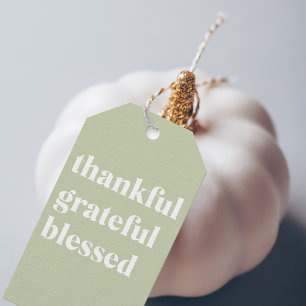 Étiquettes-cadeau Merci gracieux béni Citation d'action de grâces