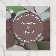 Merci invité Sea Glass Beach Mariage