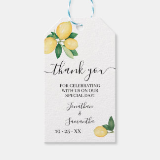 Étiquettes-cadeau Merci Lemons Bride Wedding shower de faveur tag
