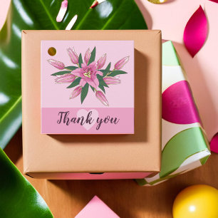 Étiquettes Cadeau Merci Lily Rose Bloom / Bienvenue