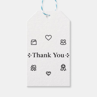 Étiquettes-cadeau Merci Line Art Classic