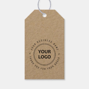 Étiquettes-cadeau merci logo personnalisé entreprise