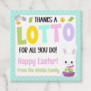 Étiquettes Cadeau Merci Lotto For All You Do