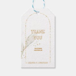 Étiquettes-cadeau Merci Mariage d'arc doré personnalisé