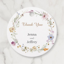 Étiquettes Cadeau Merci Mariage de fleurs de printemps