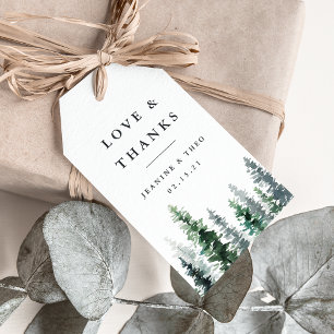 Étiquettes-cadeau Merci Mariage de la culture du bois préféré